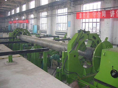 螺旋鋼管水壓檢測現(xiàn)場